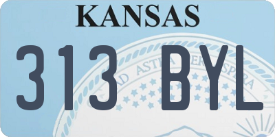 KS license plate 313BYL