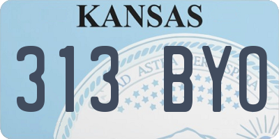 KS license plate 313BYO