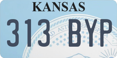 KS license plate 313BYP