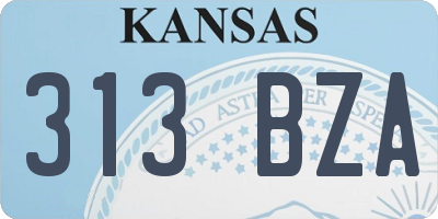 KS license plate 313BZA