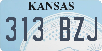 KS license plate 313BZJ
