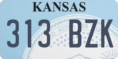 KS license plate 313BZK