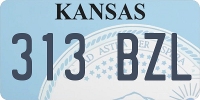 KS license plate 313BZL