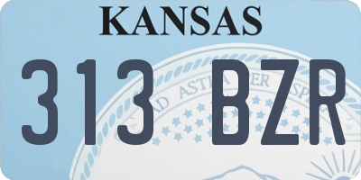 KS license plate 313BZR
