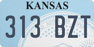 KS license plate 313BZT