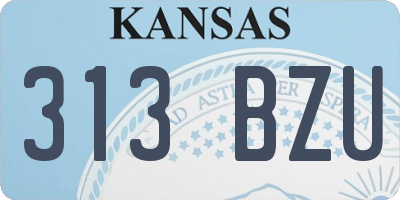 KS license plate 313BZU
