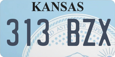 KS license plate 313BZX