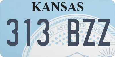 KS license plate 313BZZ
