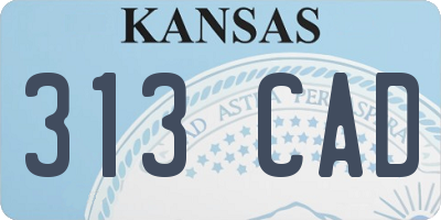 KS license plate 313CAD