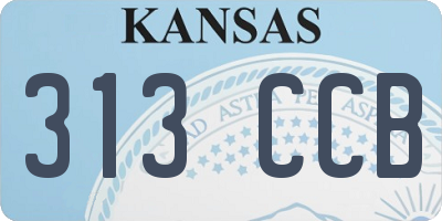 KS license plate 313CCB