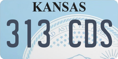 KS license plate 313CDS