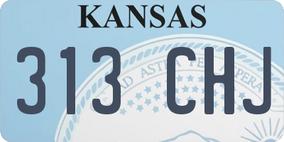 KS license plate 313CHJ