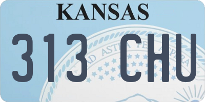 KS license plate 313CHU