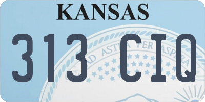 KS license plate 313CIQ
