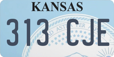 KS license plate 313CJE