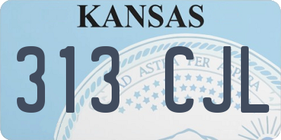 KS license plate 313CJL