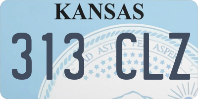 KS license plate 313CLZ