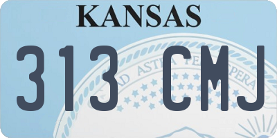 KS license plate 313CMJ