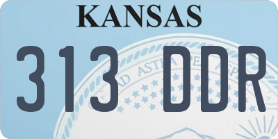 KS license plate 313DDR