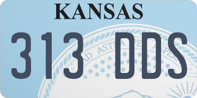 KS license plate 313DDS