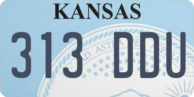 KS license plate 313DDU