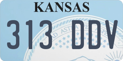 KS license plate 313DDV