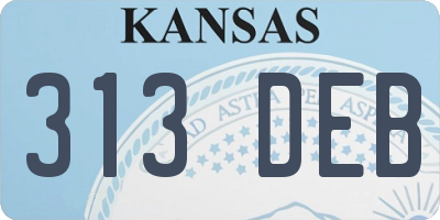 KS license plate 313DEB
