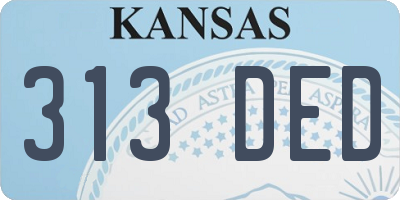 KS license plate 313DED