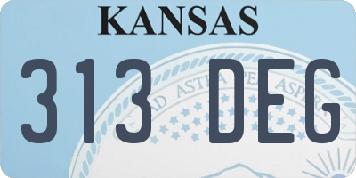 KS license plate 313DEG