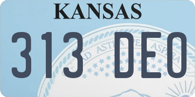 KS license plate 313DEO