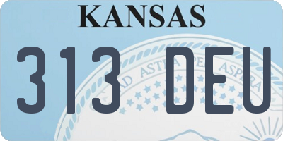 KS license plate 313DEU