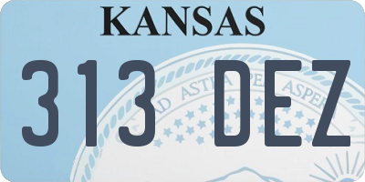 KS license plate 313DEZ