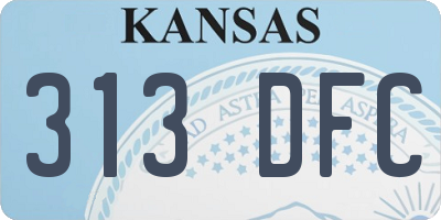 KS license plate 313DFC