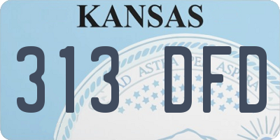 KS license plate 313DFD