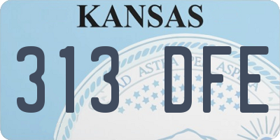 KS license plate 313DFE
