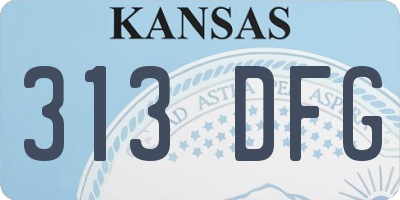KS license plate 313DFG