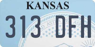 KS license plate 313DFH