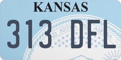 KS license plate 313DFL