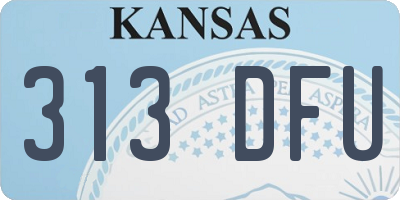 KS license plate 313DFU