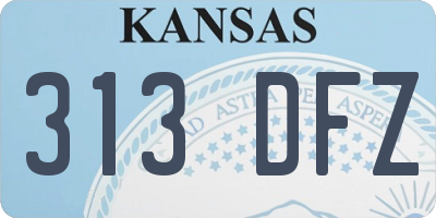 KS license plate 313DFZ