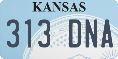 KS license plate 313DNA