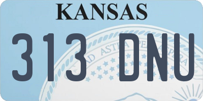 KS license plate 313DNU