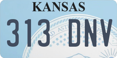 KS license plate 313DNV