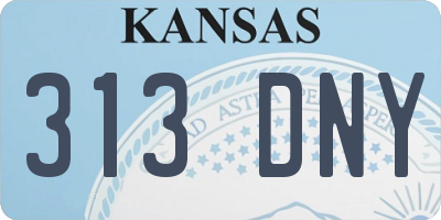 KS license plate 313DNY