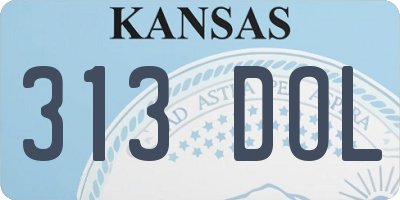 KS license plate 313DOL