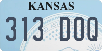 KS license plate 313DOQ