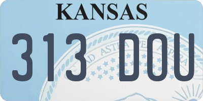 KS license plate 313DOU