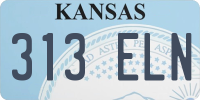 KS license plate 313ELN
