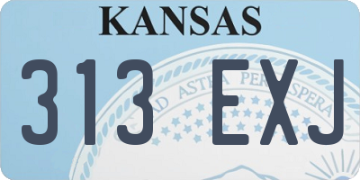 KS license plate 313EXJ