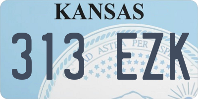 KS license plate 313EZK